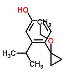 Phenol, 4-(1-ethoxycyclopropyl)-3-(1-methylethyl)- (9CI) Structure