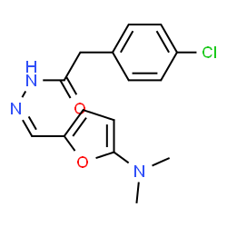 Benzeneacetic acid,4-chloro-,[[5-(dimethylamino)-2-furanyl]methylene]hydrazide (9CI) picture