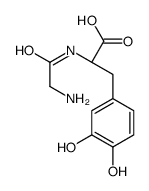 (2S)-2-[(2-aminoacetyl)amino]-3-(3,4-dihydroxyphenyl)propanoic acid结构式