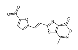 [(Z)-1-[4-methyl-2-[(E)-2-(5-nitrofuran-2-yl)ethenyl]-1,3-thiazol-5-yl]ethylideneamino] acetate Structure