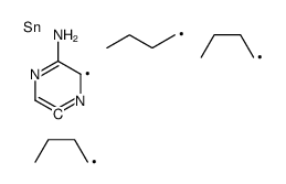 5-tributylstannylpyrazin-2-amine Structure