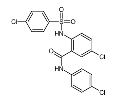 5-chloro-N-(4-chlorophenyl)-2-[(4-chlorophenyl)sulfonylamino]benzamide Structure