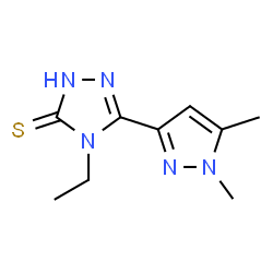 3H-1,2,4-Triazole-3-thione,5-(1,5-dimethyl-1H-pyrazol-3-yl)-4-ethyl-2,4-dihydro-(9CI) Structure