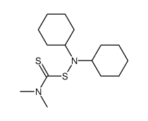 N-cyclohexyl-N-[[(dimethylamino)thioxomethyl]thio]cyclohexylamine Structure