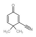 6,6-dimethyl-3-oxo-cyclohexa-1,4-diene-1-carbonitrile结构式