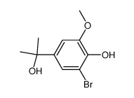 3-Bromo-4-hydroxy-5-methoxy-α,α-dimethylbenzenemethanol结构式