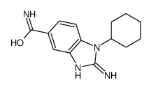 2-amino-1-cyclohexylbenzimidazole-5-carboxamide结构式