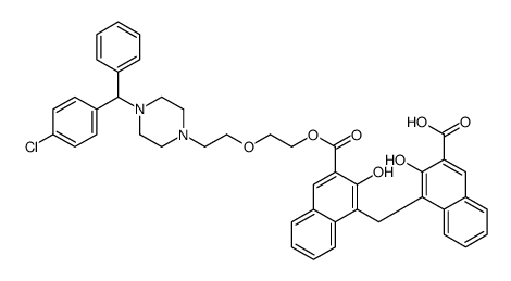 Hydroxyzine pamoate (ester) Structure