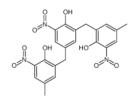 2-[[4-hydroxy-3-[(2-hydroxy-5-methyl-3-nitrophenyl)methyl]-5-nitrophenyl]methyl]-4-methyl-6-nitrophenol Structure