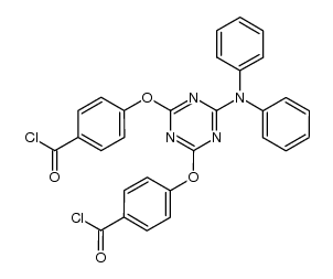 4,4'-((6-(diphenylamino)-1,3,5-triazine-2,4-diyl)bis(oxy))dibenzoyl chloride Structure