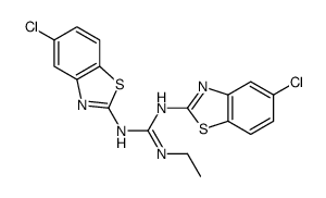 1,3-bis(5-chloro-1,3-benzothiazol-2-yl)-2-ethylguanidine Structure