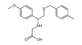 2-[[1-(4-methoxyphenyl)-2-[(4-methylphenyl)methylsulfanyl]ethyl]amino]acetic acid结构式