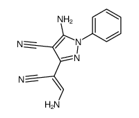 5-amino-3-(2-amino-1-cyano-vinyl)-1-phenyl-1H-pyrazole-4-carbonitrile Structure