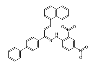 N-[(Z)-1-Biphenyl-4-yl-3-naphthalen-1-yl-prop-2-en-(E)-ylidene]-N'-(2,4-dinitro-phenyl)-hydrazine结构式