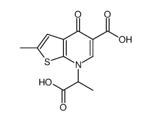 7-(1-CARBOXYETHYL)-2-METHYL-4-OXO-4,7-DIHYDROTHIENO[2,3-B]PYRIDINE-5-CARBOXYLIC ACID结构式