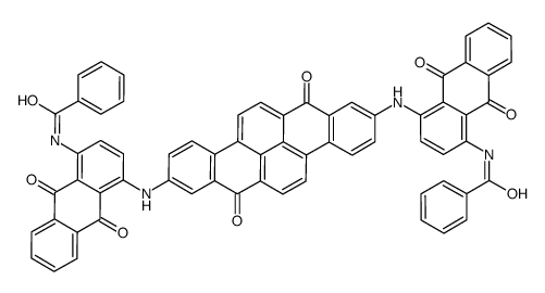 N,N'-[(7,14-dihydro-7,14-dioxodibenzo[b,def]chrysene-2,9-diyl)bis[imino(9,10-dihydro-9,10-dioxoanthracene-4,1-diyl)]]bis(benzamide) structure