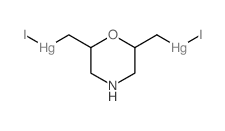 iodo-[[6-(iodomercuriomethyl)morpholin-2-yl]methyl]mercury Structure