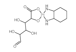 (2-azanidylcyclohexyl)azanide; platinum(+2) cation; 2,3,4,5-tetrahydroxy-6-oxo-hexanoic acid结构式