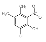 6-氯-3,4-二甲基-2-硝基苯酚结构式