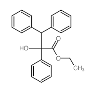 Benzenepropanoic acid, a-hydroxy-a,b-diphenyl-, ethyl ester Structure