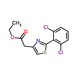 Ethyl [2-(2,6-dichlorophenyl)-1,3-thiazol-4-yl]acetate结构式