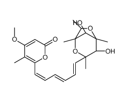 6-[(1E,3E,5E)-6-[(1R,3R,4S,5S,7R)-4,8-dihydroxy-1,3,5,7-tetramethyl-2,6-dioxabicyclo[3.2.1]octan-3-yl]hexa-1,3,5-trienyl]-4-methoxy-5-methylpyran-2-one Structure