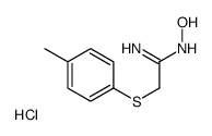 N'-hydroxy-2-(4-methylphenyl)sulfanylethanimidamide,hydrochloride结构式