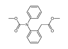 methyl 2-(2-((methoxycarbonyl)(phenyl)amino)phenyl)acetate Structure