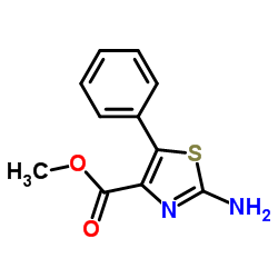 4-Thiazolecarboxylicacid,2-amino-5-phenyl-,methylester Structure