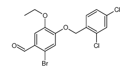 Benzaldehyde, 2-bromo-4-[(2,4-dichlorophenyl)methoxy]-5-ethoxy结构式