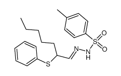 2-phenylthioheptanal tosylhydrazone Structure