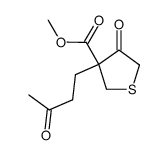 methyl 4-oxo-3-(3-oxobutyl)tetrahydrothiophene-3-carboxylate Structure