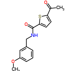 5-Acetyl-N-(3-methoxybenzyl)-2-thiophenecarboxamide结构式