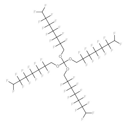 Orthocarbonic acid,tetrakis(2,2,3,3,4,4,5,5,6,6,7,7-dodecafluoroheptyl) ester (7CI,8CI) Structure