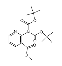 methyl 2-[bis(tert-butoxycarbonyl)amino]nicotinate结构式