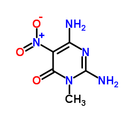 2,6-Diamino-3-methyl-5-nitro-4(3H)-pyrimidinone Structure