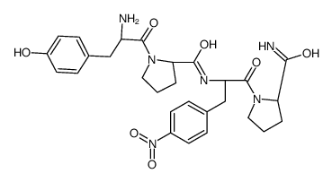 (2S)-1-[(2S)-2-amino-3-(4-hydroxyphenyl)propanoyl]-N-[(2S)-1-[(2S)-2-carbamoylpyrrolidin-1-yl]-3-(4-nitrophenyl)-1-oxopropan-2-yl]pyrrolidine-2-carboxamide Structure