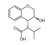 α-(trans-3-hydroxy-4-chromanyl)-β-methylbutyric acid结构式