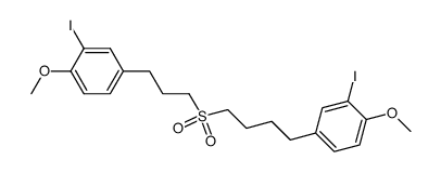 3-(3-iodo-4-methoxyphenyl)propyl 4-(3-iodo-4-methoxyphenyl)butyl sulphone结构式