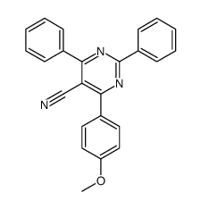 4-(4-methoxyphenyl)-2,6-diphenylpyrimidine-5-carbonitrile结构式