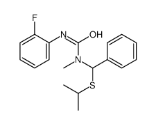 3-(2-fluorophenyl)-1-methyl-1-[phenyl(propan-2-ylsulfanyl)methyl]urea结构式