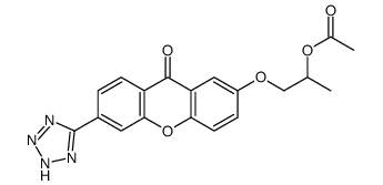 1-[9-oxo-6-(2H-tetrazol-5-yl)xanthen-2-yl]oxypropan-2-yl acetate结构式