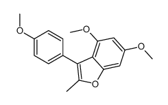 4,6-dimethoxy-3-(4-methoxyphenyl)-2-methyl-1-benzofuran结构式