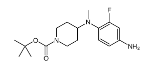 1-Piperidinecarboxylic acid, 4-[(4-amino-2-fluorophenyl)methylamino]-, 1,1-dimethylethyl ester结构式