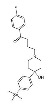 4-<4-<4-(trimethylstannyl)phenyl>-4-hydroxypiperidino>-4'-fluorobutyrophenone Structure