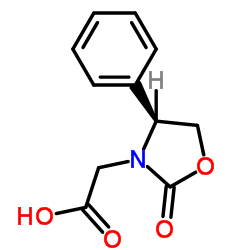 (S)-(+)-2-Oxo-4-phenyl-3-oxazolidineacetic acid structure