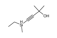 4-(ethyl-methyl-silanyl)-2-methyl-but-3-yn-2-ol结构式