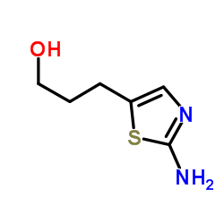 3-(2-氨基噻唑-5-基)-1-丙醇结构式