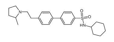 4'-[2-(2-methyl-pyrrolidin-1-yl)-ethyl]-biphenyl-4-sulfonic acid cyclohexylamide结构式