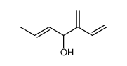 trans-3-methylene-1,5-heptadien-4-ol结构式